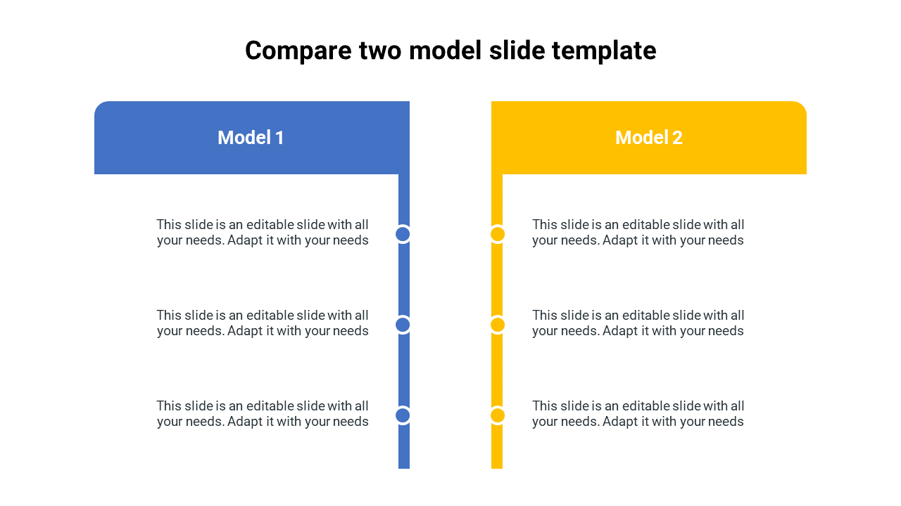 Compare two model slide template